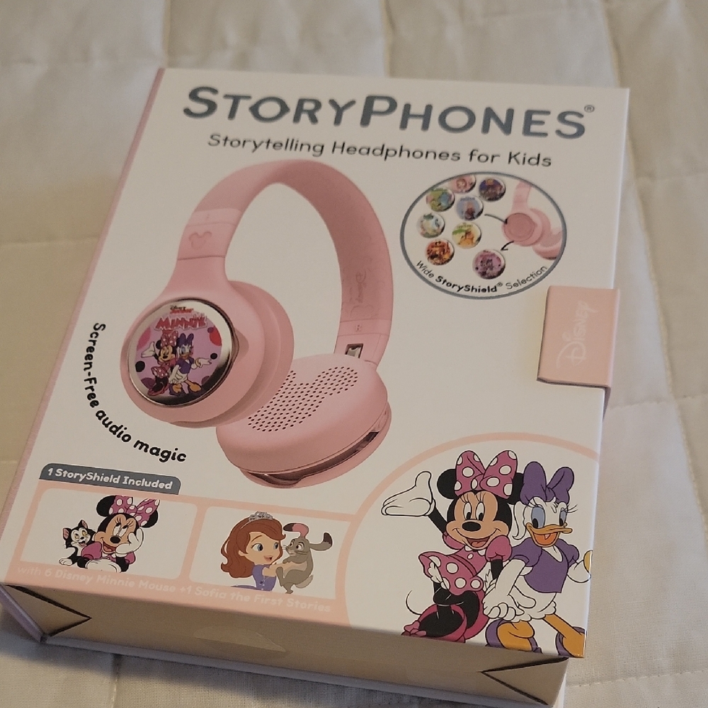 Disney StoryPhones On-Ear Pink Headphones NEW